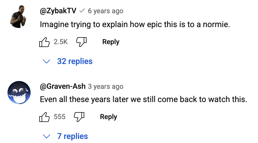 Execute video comments